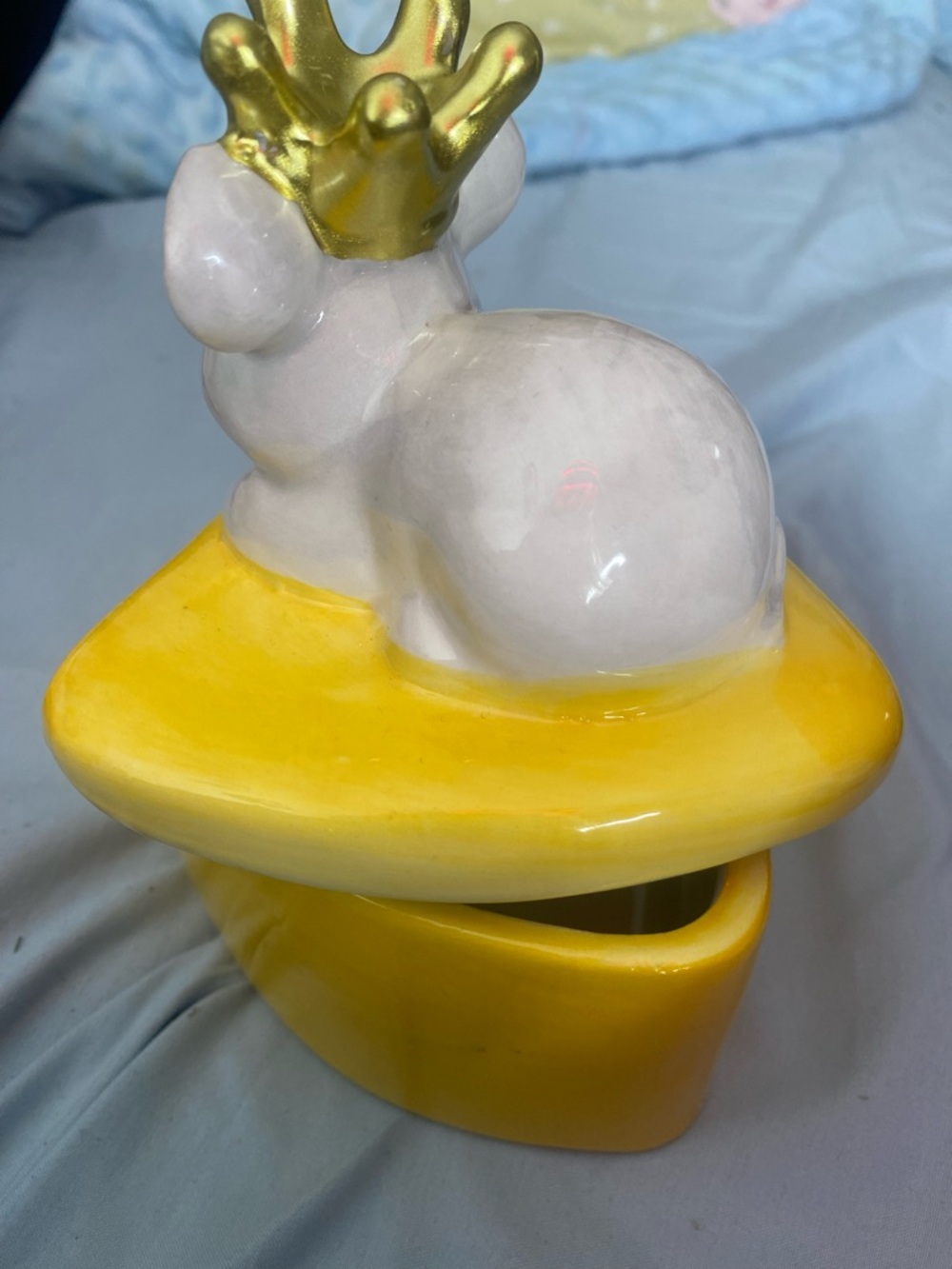 Ceramic Mouse on Cheese Trinket Box - brand new - Picture 9 of 12